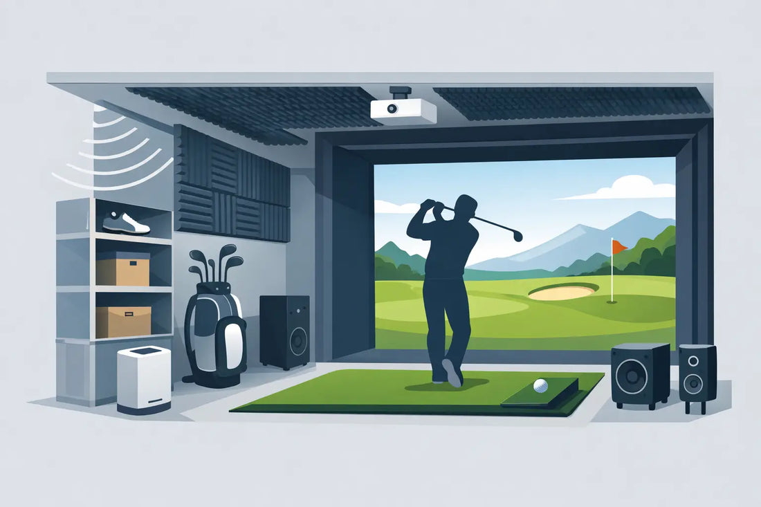 Golf Simulator Noise Reduction Garage Setup