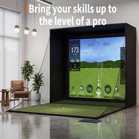 11' X 8' Complete Golf Simulator Enclosure Package, 4K-Ready Impact Screen with Blackout Enclosure Cage, Frame Poles, Side Nets & Sandbags, Easy Setup for Indoor/Garage Practice