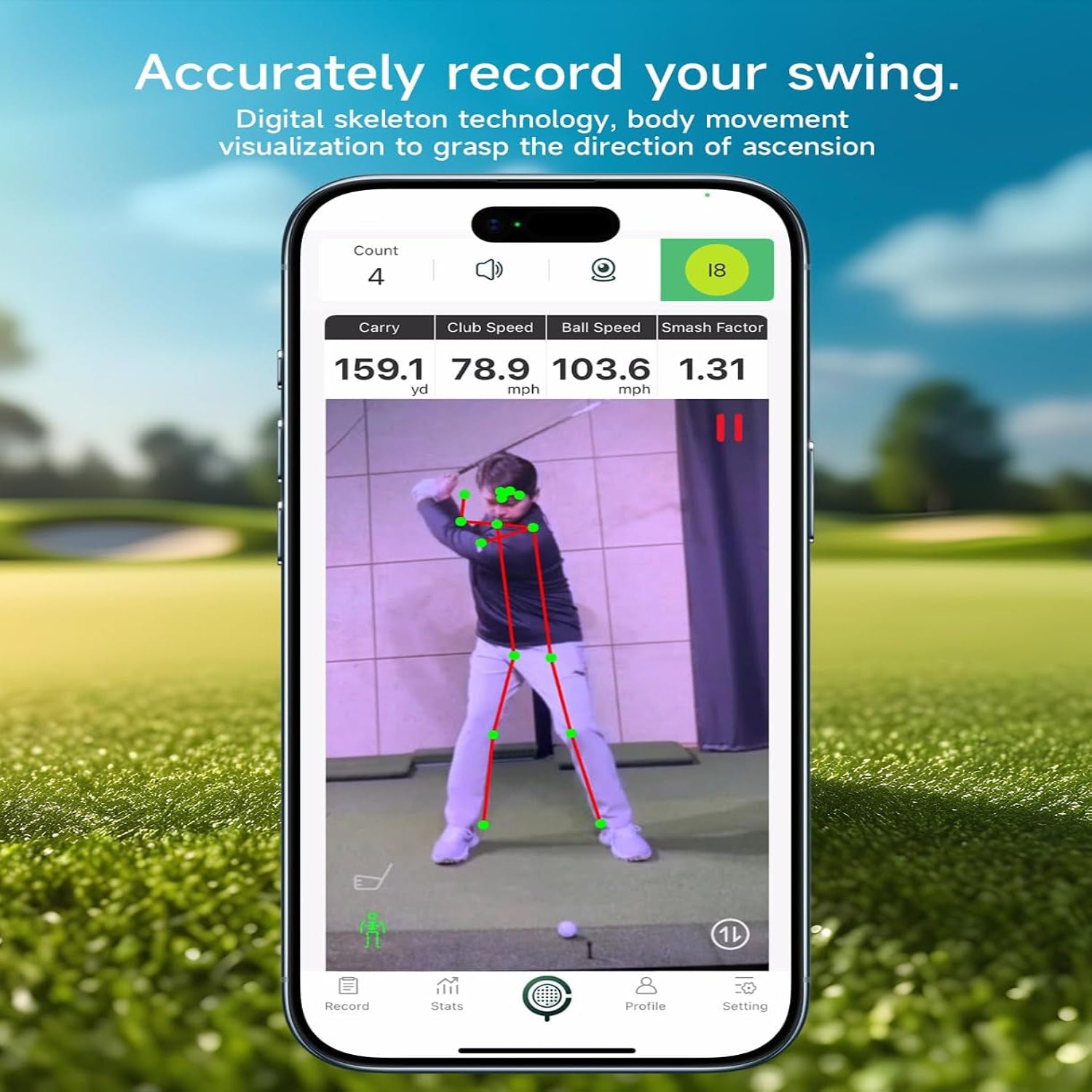 Portable Golf Launch Monitor, Simulators for Home & Training, Mobile Launch Monitor for Golf Swing Analysis, Tracker & Swing Analyzer, Indoor Outdoor Use, up to 10 Hours Battery Life.