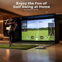 11' X 8' Complete Golf Simulator Enclosure Package, 4K-Ready Impact Screen with Blackout Enclosure Cage, Frame Poles, Side Nets & Sandbags, Easy Setup for Indoor/Garage Practice