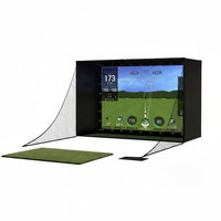 11' X 8' Complete Golf Simulator Enclosure Package, 4K-Ready Impact Screen with Blackout Enclosure Cage, Frame Poles, Side Nets & Sandbags, Easy Setup for Indoor/Garage Practice