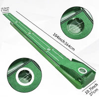 Golf Putting Mat Home Putting Green Golf Practice Velvet Mat with Alignment Guides and Automatic Ball Return for Women and Men