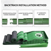 Golf Putting Mat Home Putting Green Golf Practice Velvet Mat with Alignment Guides and Automatic Ball Return for Women and Men