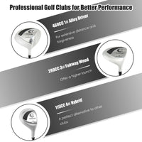 10 Pieces Ladies Complete Golf Club Set with Alloy Driver