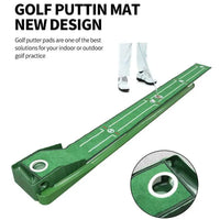 Golf Putting Mat Home Putting Green Golf Practice Velvet Mat with Alignment Guides and Automatic Ball Return for Women and Men