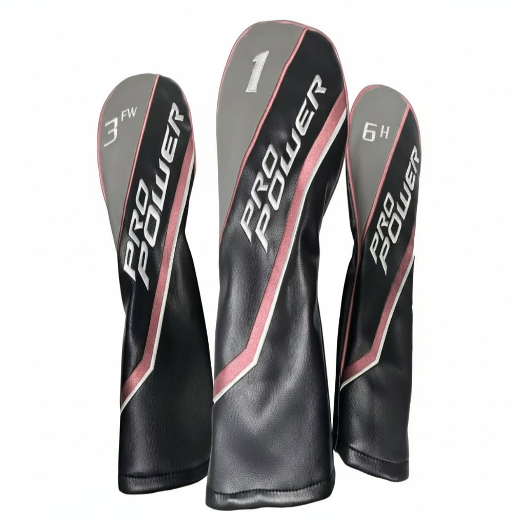 Pro Power Women’S Complete Golf Club Package Set, Right and Left Handed, Standard, Petite & Tall Includes Driver, Fairway, Hybrid, 6-PW, Mallet Putter, Stand Bag, 3 Headcovers