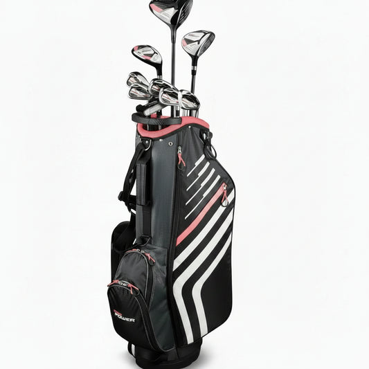 Pro Power Women’S Complete Golf Club Package Set, Right and Left Handed, Standard, Petite & Tall Includes Driver, Fairway, Hybrid, 6-PW, Mallet Putter, Stand Bag, 3 Headcovers