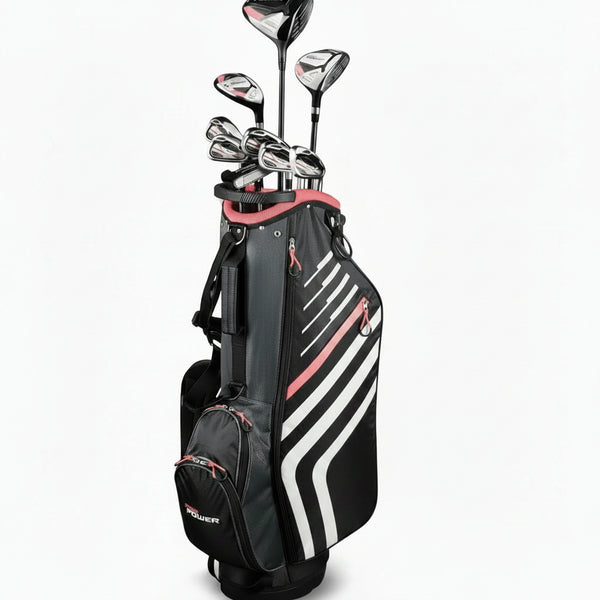 Pro Power Women’S Complete Golf Club Package Set, Right and Left Handed, Standard, Petite & Tall Includes Driver, Fairway, Hybrid, 6-PW, Mallet Putter, Stand Bag, 3 Headcovers